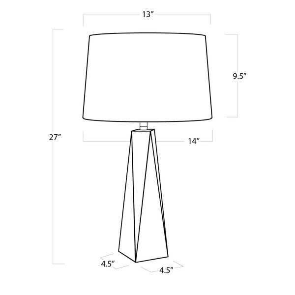 Angelica Crystal Table Lamp Small Line Drawing